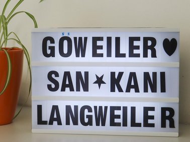Göweiler sind keine Langweiler - Ein Spruch aus den Büroräumlichkeiten.